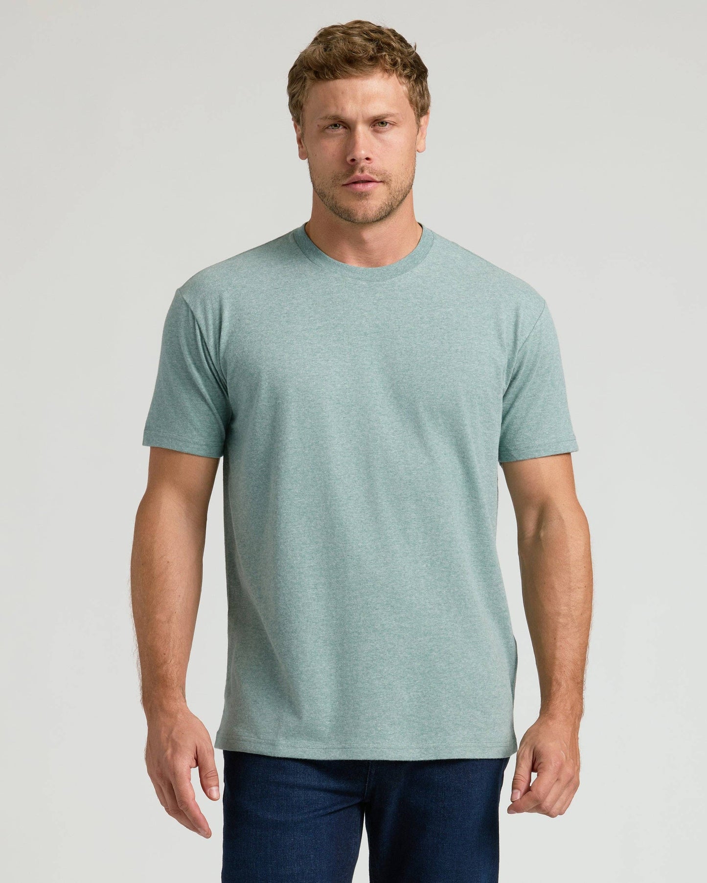 Heather Balsam Classic Crew Neck: L