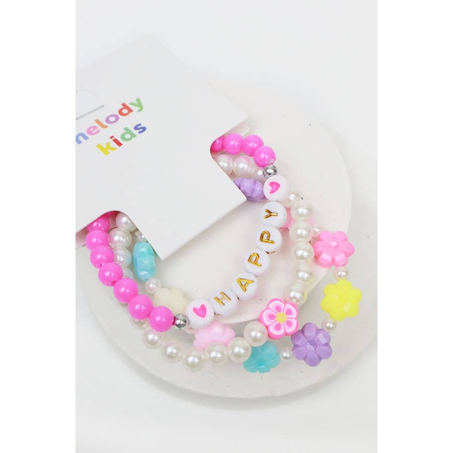 Happy and Dream Kids Bracelet Set: MIX COLOR / ONE(12)
