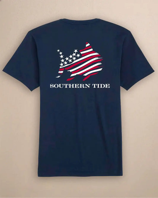 M SS American Skipjack Tee: Navy - 1190 / M