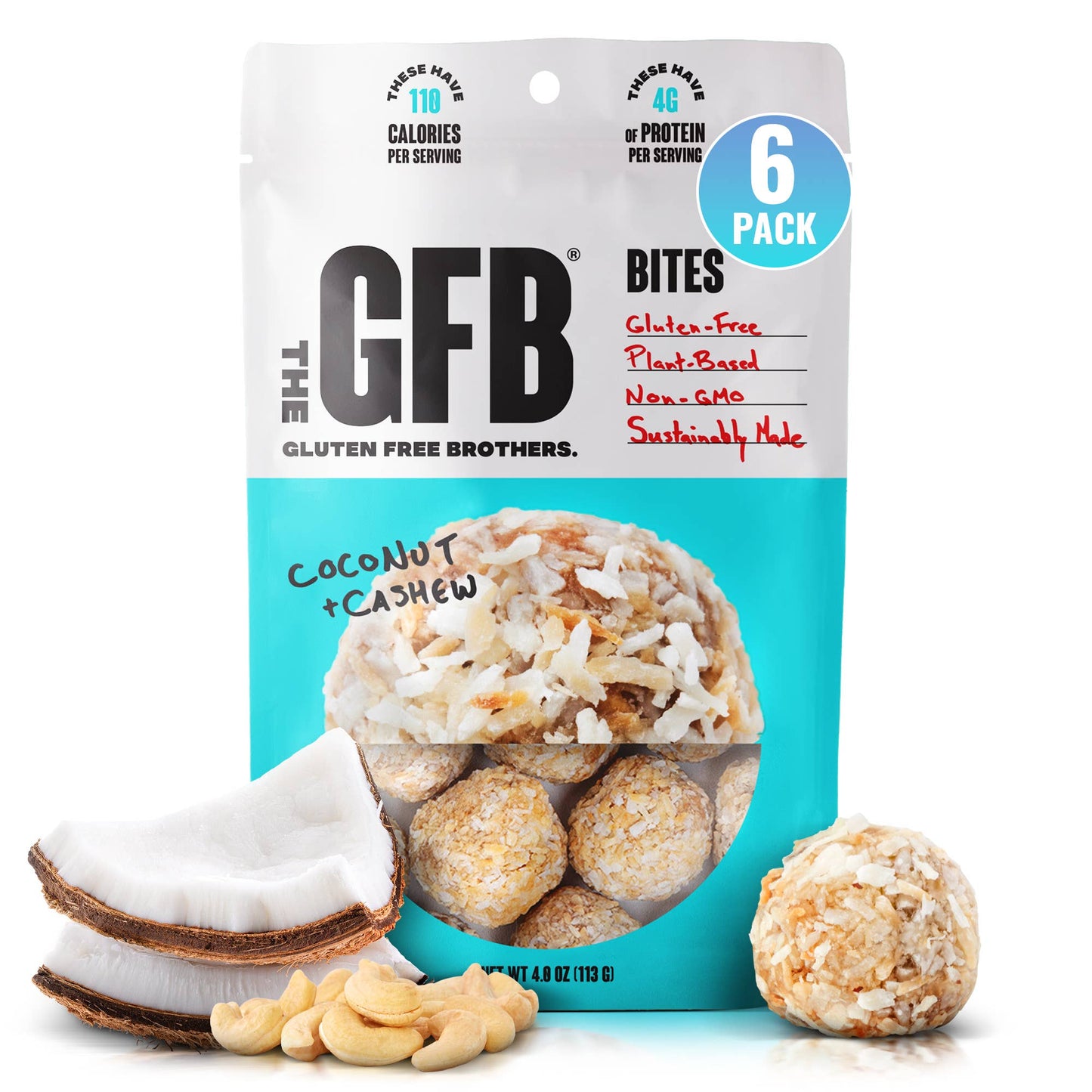 The GFB: Coconut Cashew Gluten Free Protein Bites