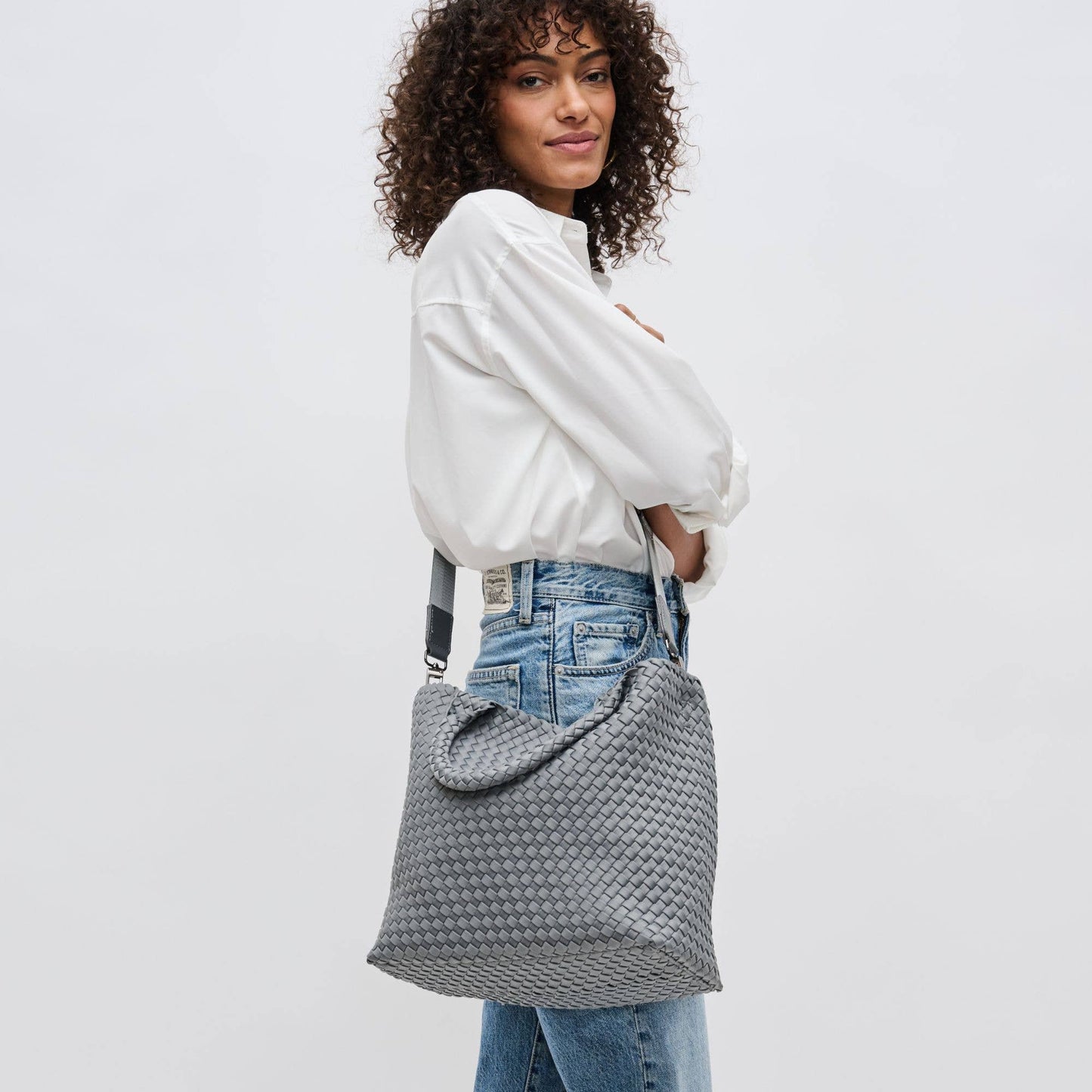 Sky's The Limit Medium Woven Neoprene Tote: Sand
