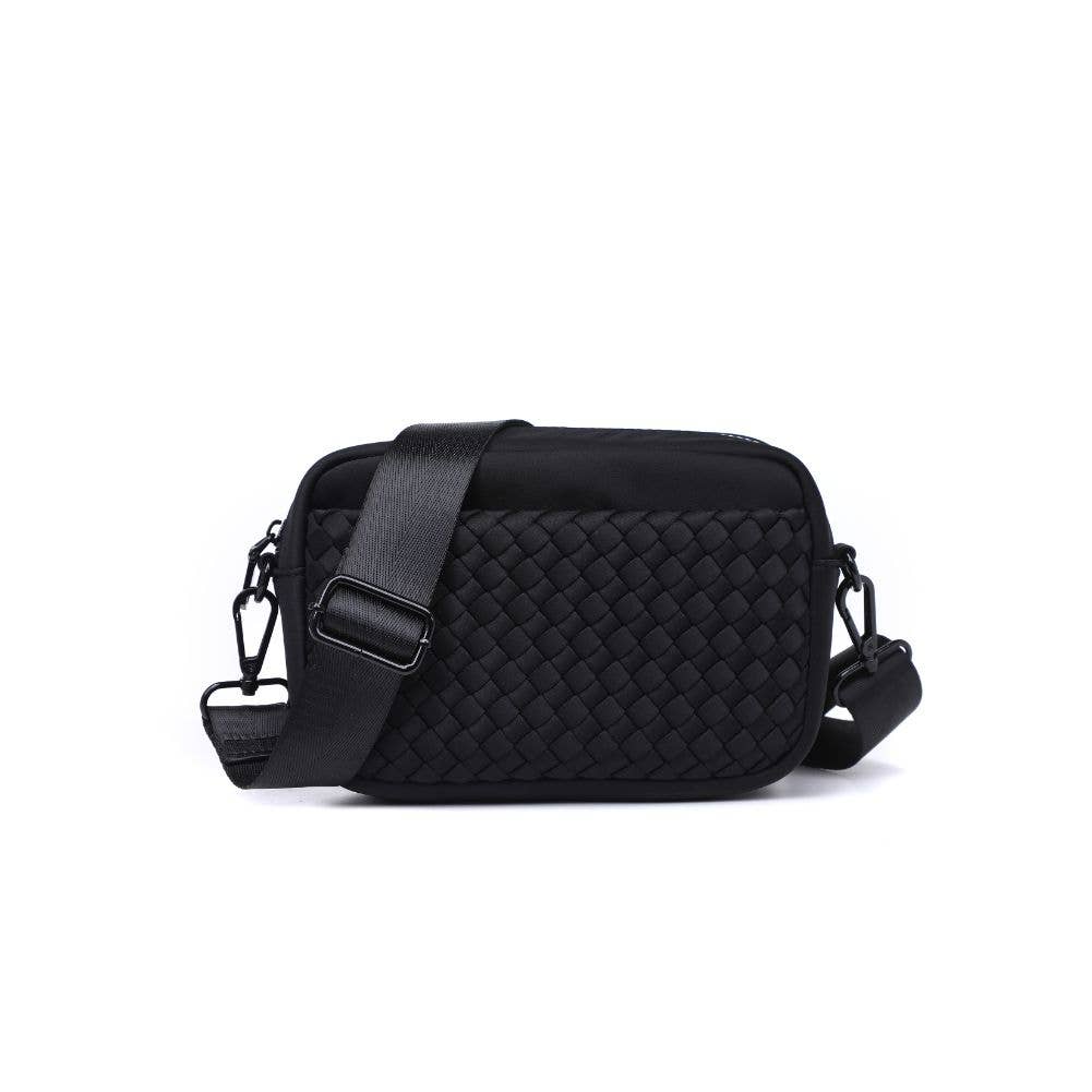 Inspiration Woven Neoprene Crossbody: Black