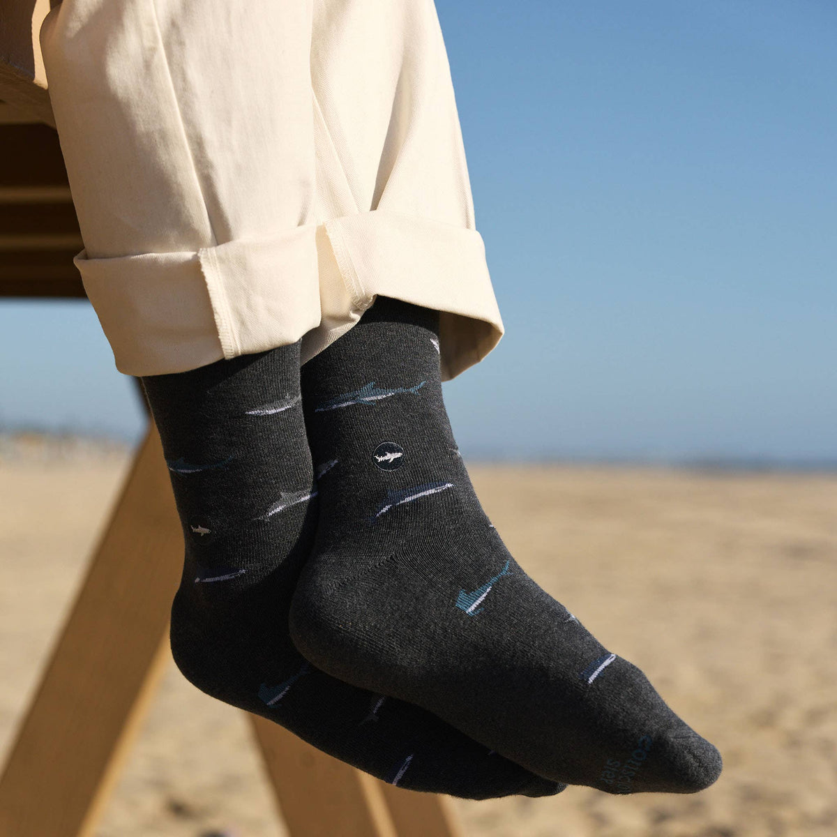 Socks that Protect Sharks | Gray Sharks - Ocean Gifts: Small