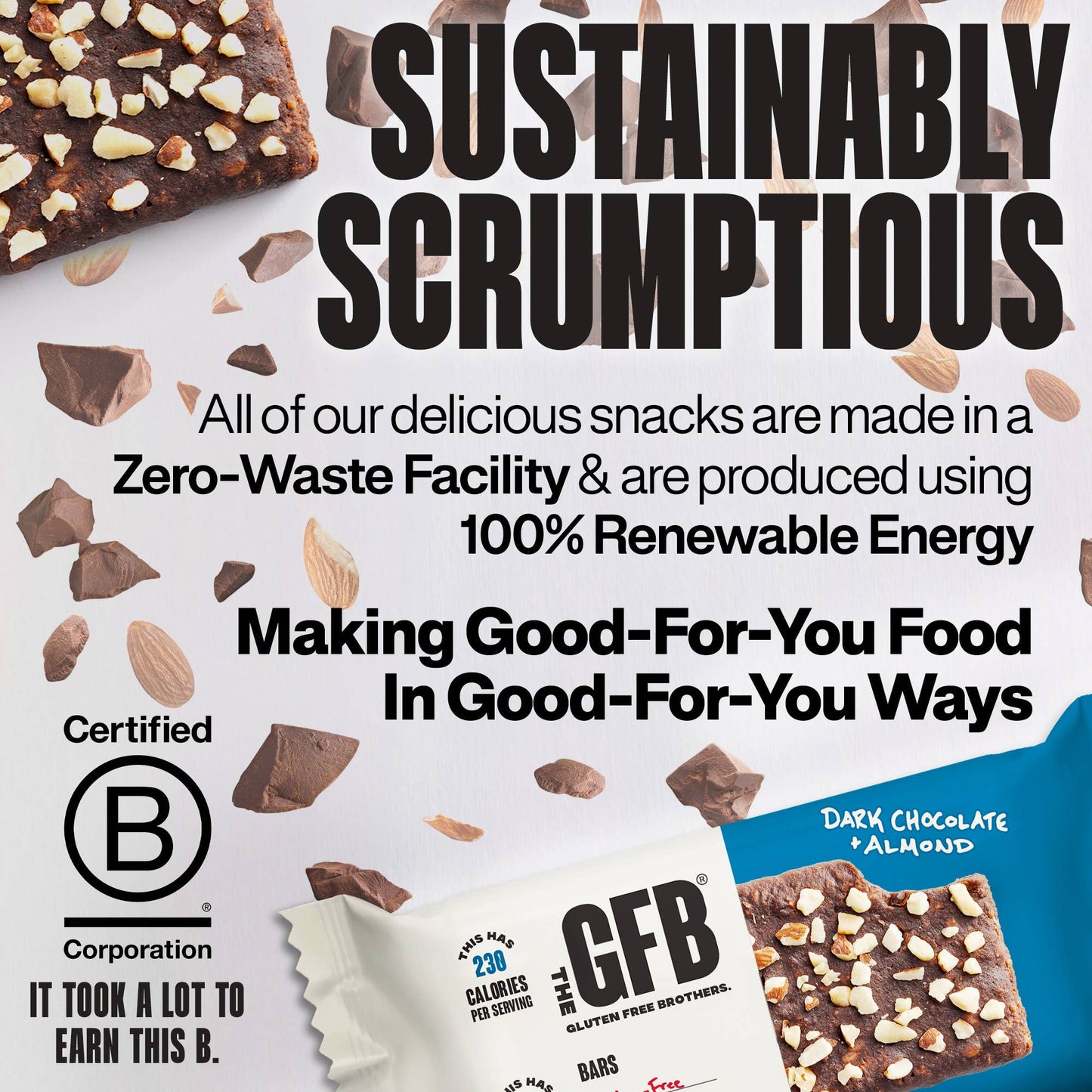 The GFB: Dark Chocolate Almond Protein Snack Bar