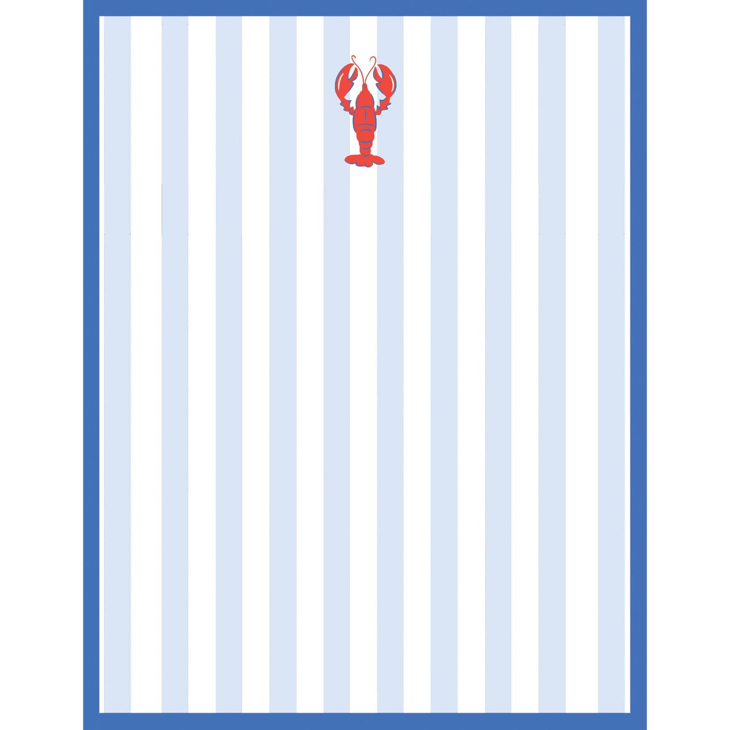 In Stock 4.25x5.5 Lobster Stripe Notepad