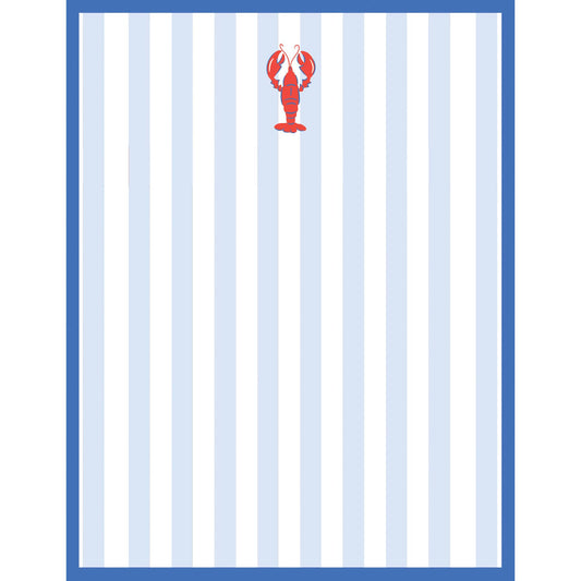 In Stock 4.25x5.5 Lobster Stripe Notepad