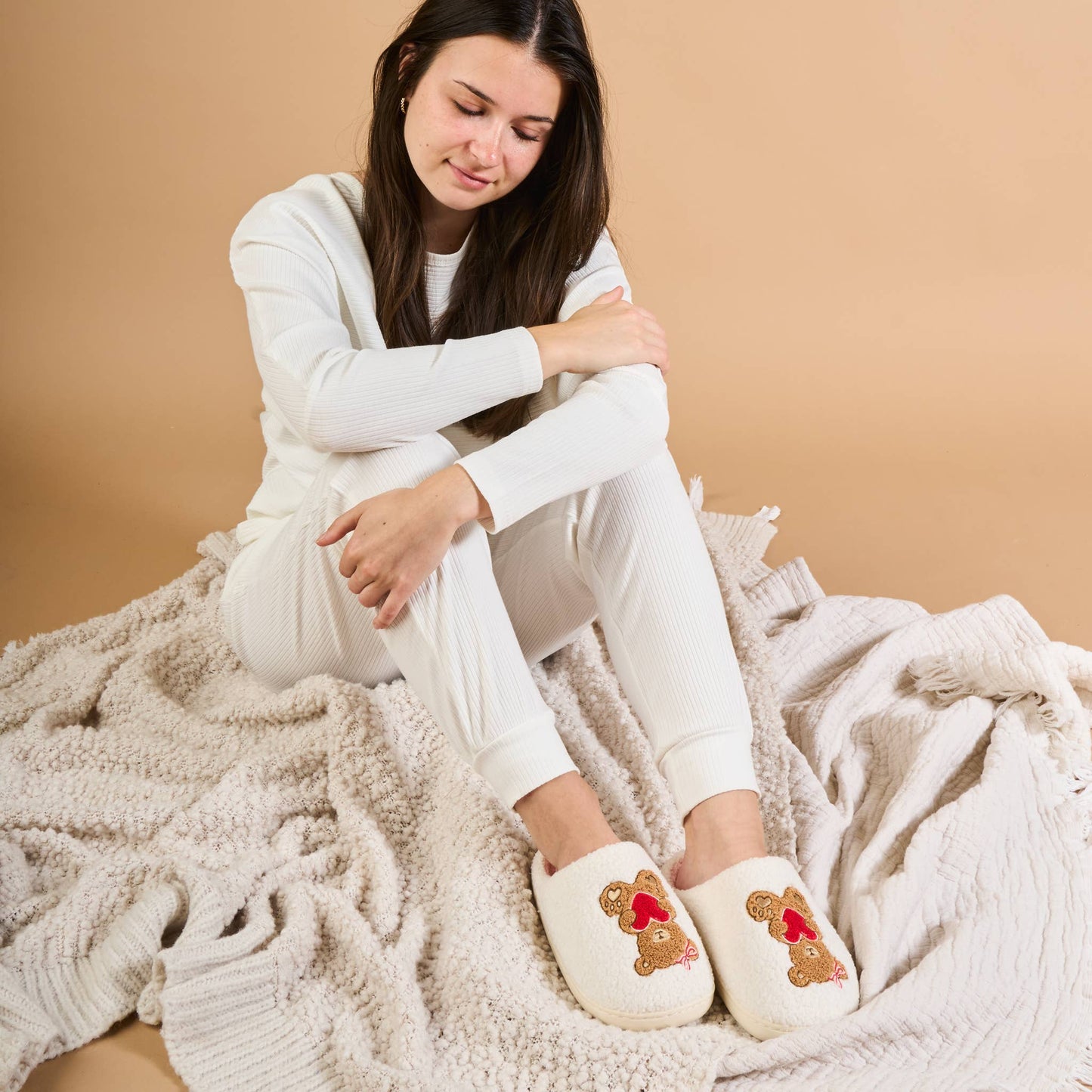 Fuzzy Slippers-Teddy Bear Hugs: S/M