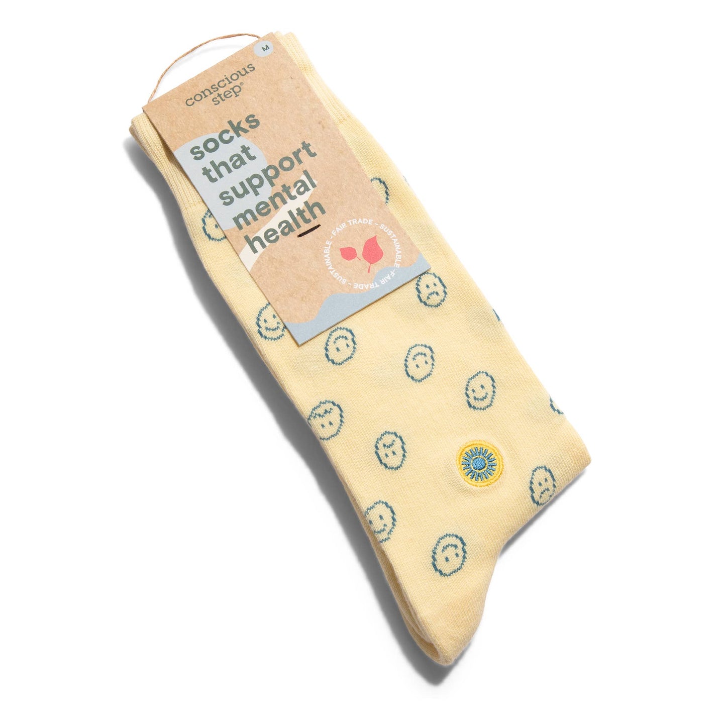 Socks that Support Mental Health (Smiley Faces): Medium