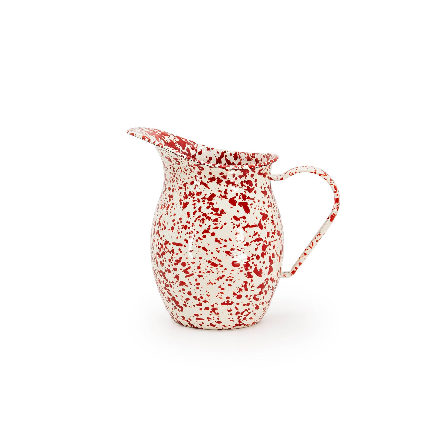 Dan Pelosi x CCH Splatter Enamelware Small Pitcher: Turquoise Rim