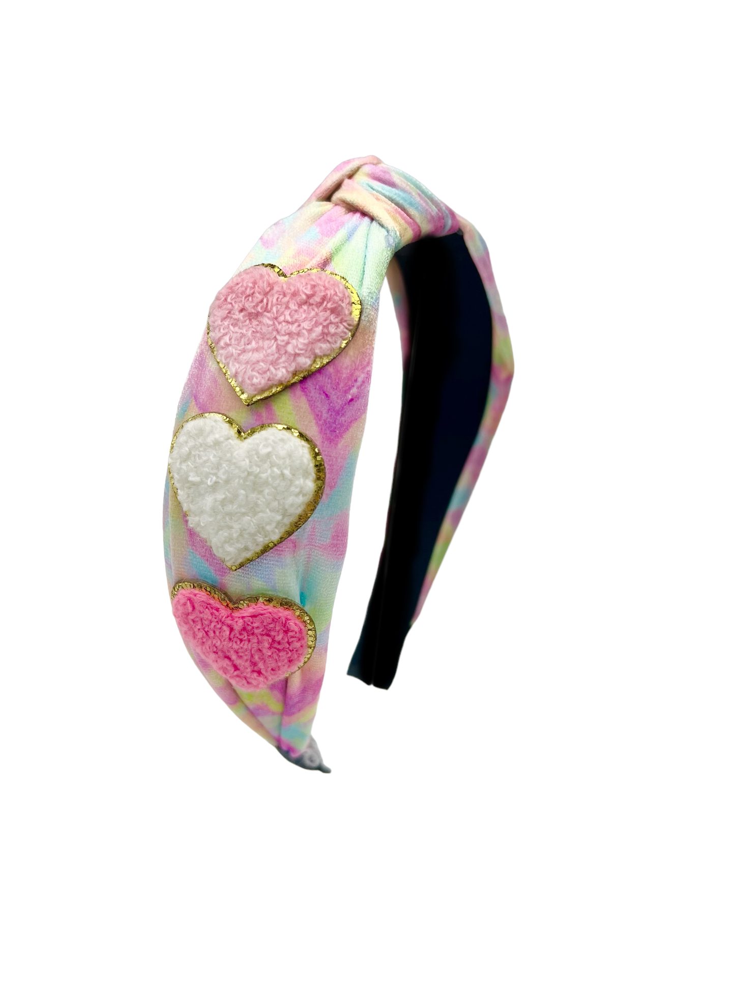 Varsity Tie Dye Heart Knot Headbands Girl Hair Accessories