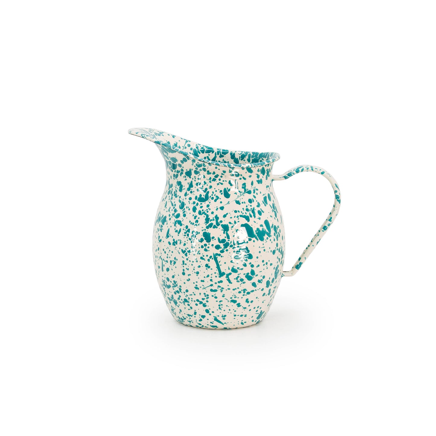 Dan Pelosi x CCH Splatter Enamelware Small Pitcher: Turquoise Rim