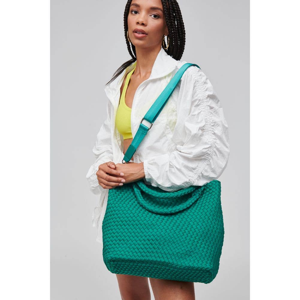 Sky's The Limit Medium Woven Neoprene Tote: Black
