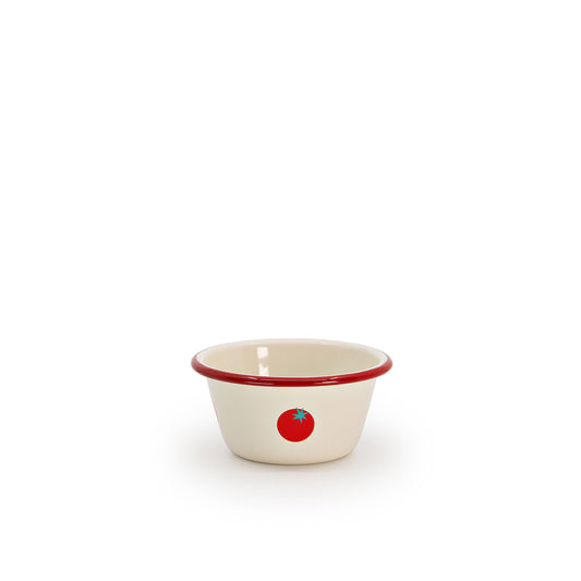 Dan Pelosi x CCH Tomato Enamelware Soup Bowl: Red Rim