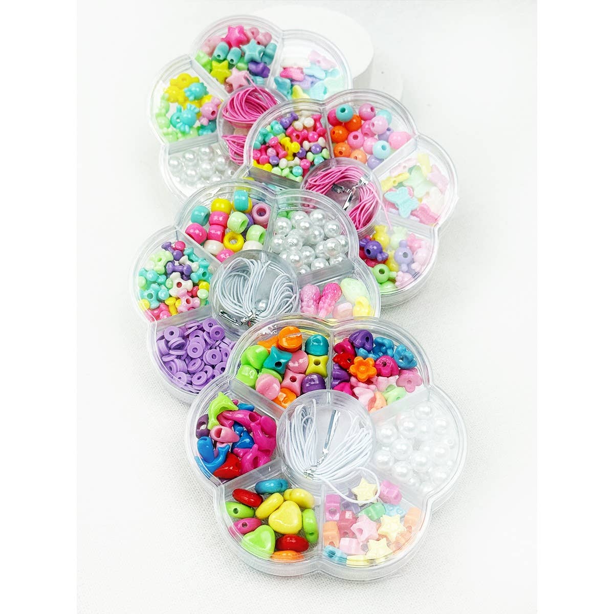 DIY Bracelet Making Pearl Color Mix Beads Set: MIX COLOR / ONE(12)