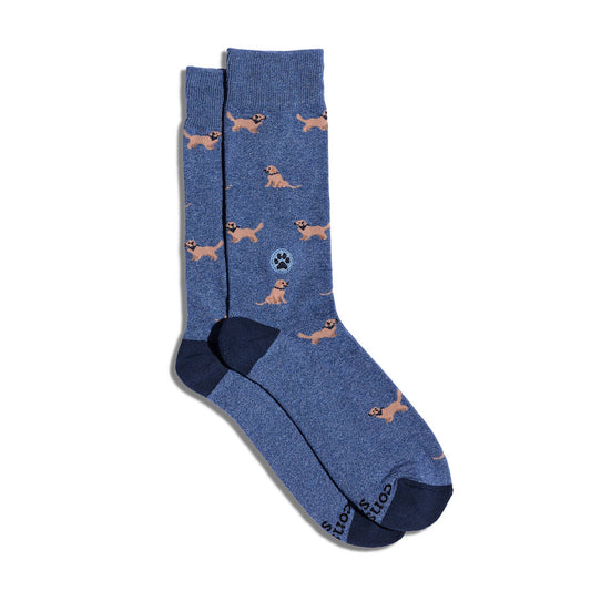 Socks that Save Dogs (Blue Golden Retrievers): Medium