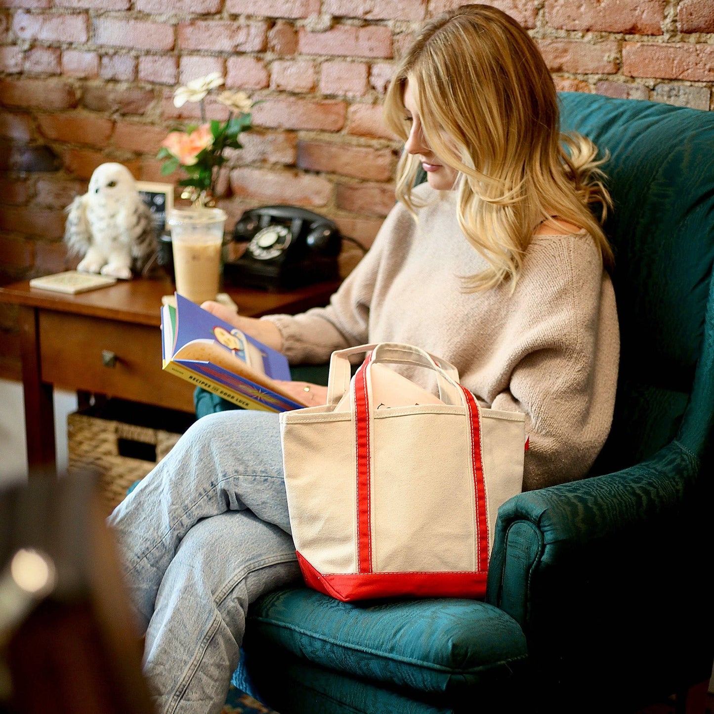 Classic ShoreBags Mini Canvas Tote: Red