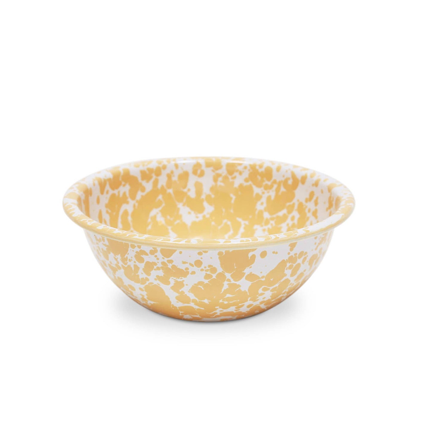Splatter Enamelware Small Serving Bowl: Blue & White