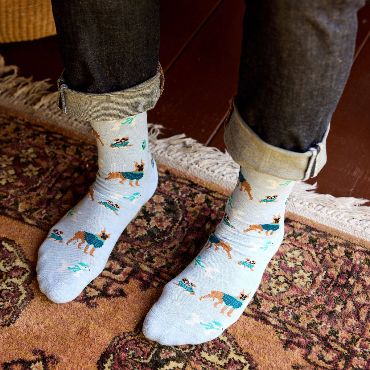 Socks that Save Dogs | Blue Dogs - Gifts for Dog Lovers: Small