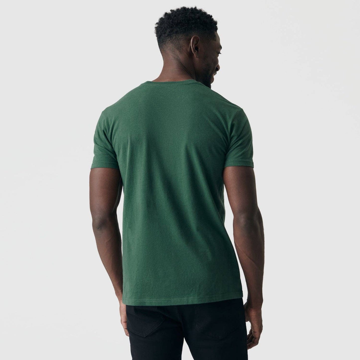 Hunter Green Short Sleeve Crew Neck Tee: L