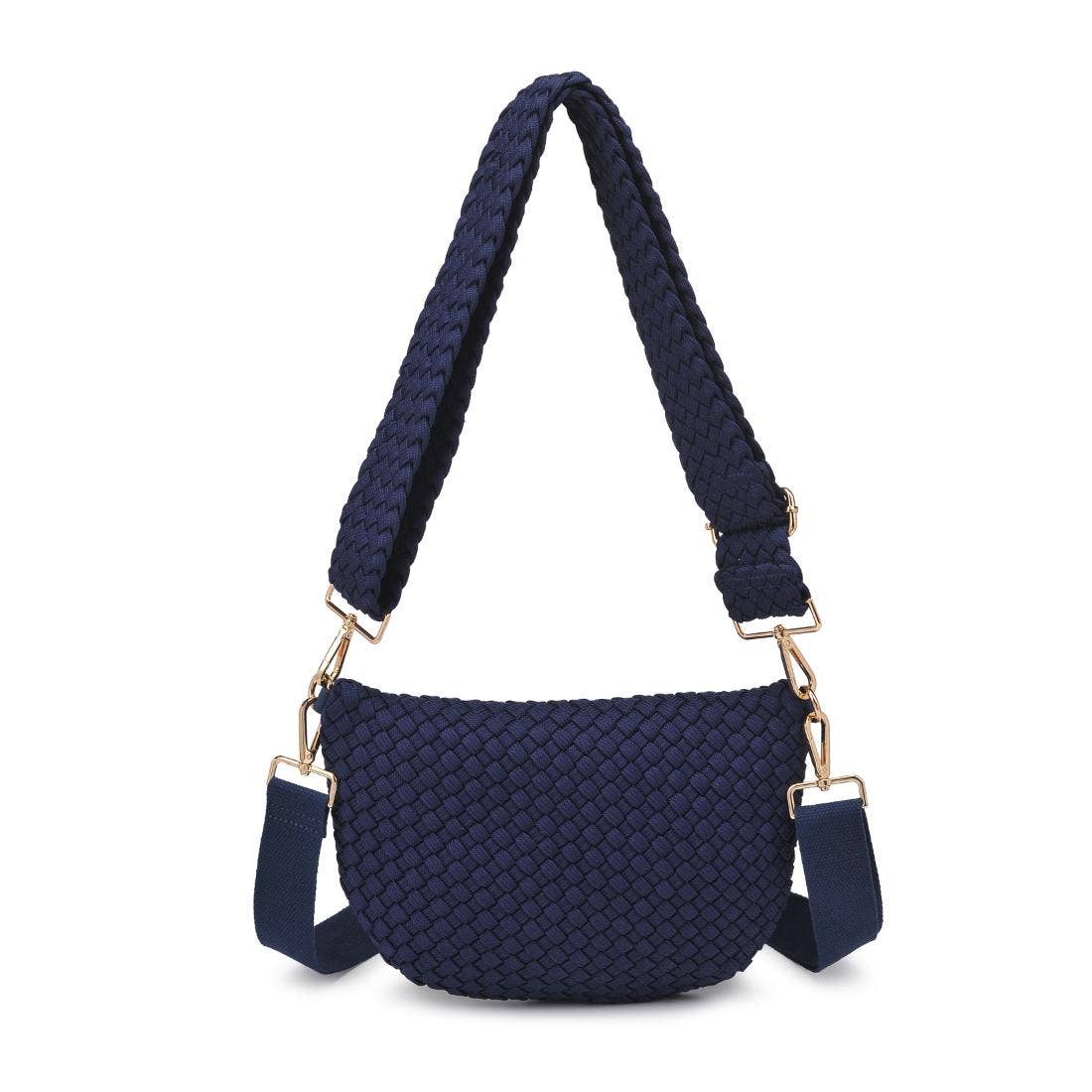 Ethereal   Woven Sustainable Crossbody: Navy