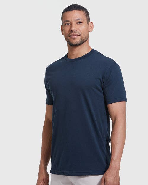 Short Sleeve T-Shirt | Crew Neck | Navy: L