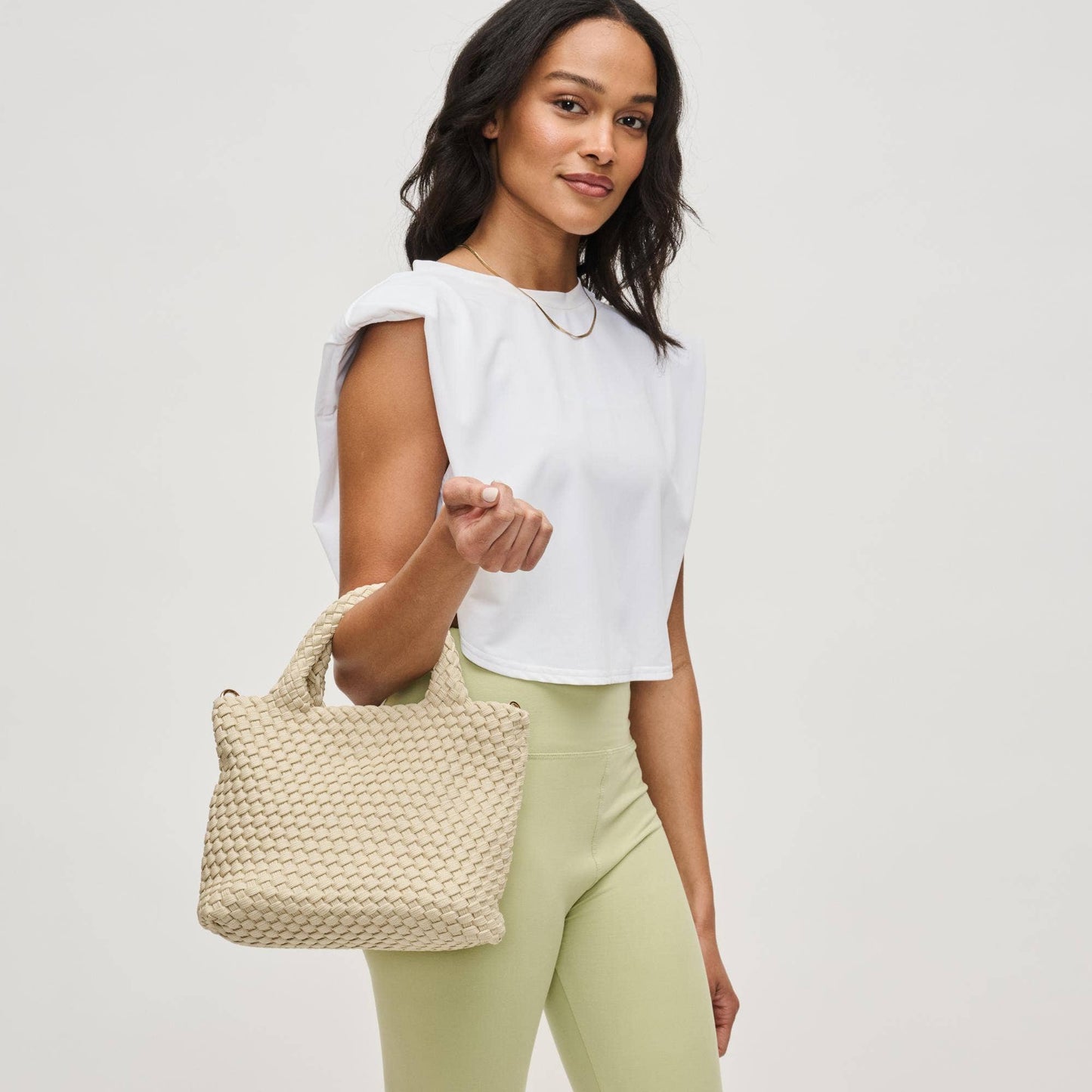 Sky's The Limit Small Sustainable Crossbody: Beige