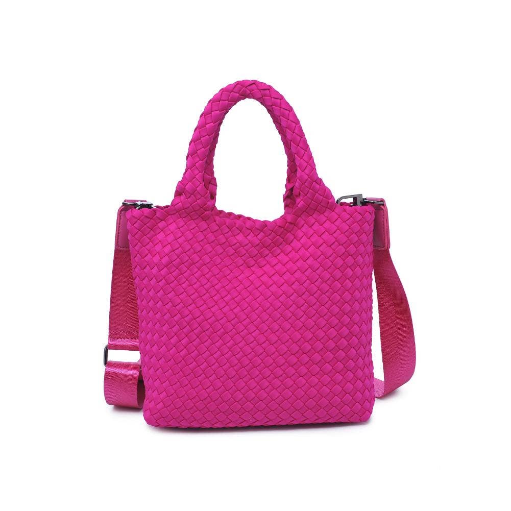 Sky's The Limit Small Woven Neoprene Crossbody: Black