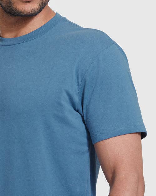 Short Sleeve T-Shirt | Crew Neck | Indigo: L