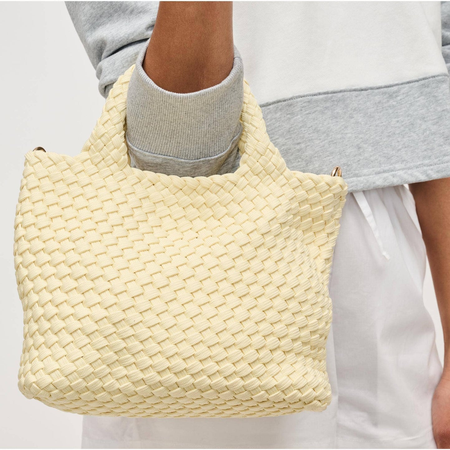 Sky's The Limit Small Sustainable Crossbody: Beige