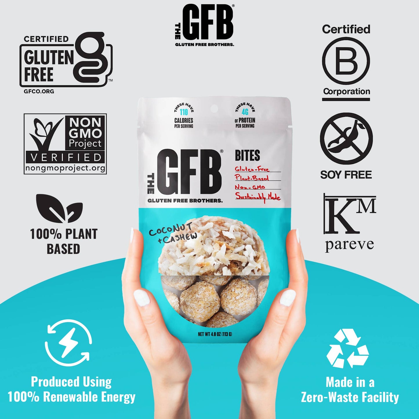 The GFB: Coconut Cashew Gluten Free Protein Bites