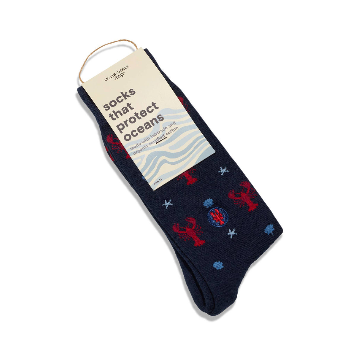 Socks that Protect Oceans | Navy Lobsters - Coastal Gifts: Small