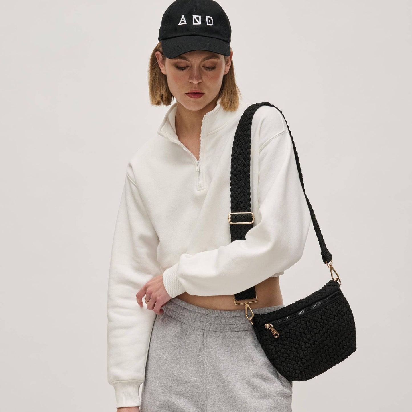 Ethereal   Woven Sustainable Crossbody: Navy