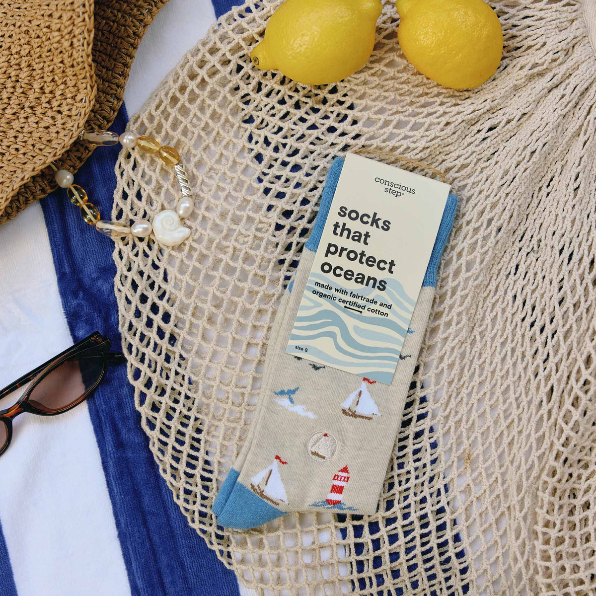 Socks that Protect Oceans | Smooth Sailing - Coastal Gifts: Small