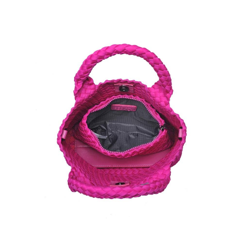 Sky's The Limit Small Woven Neoprene Crossbody: Black