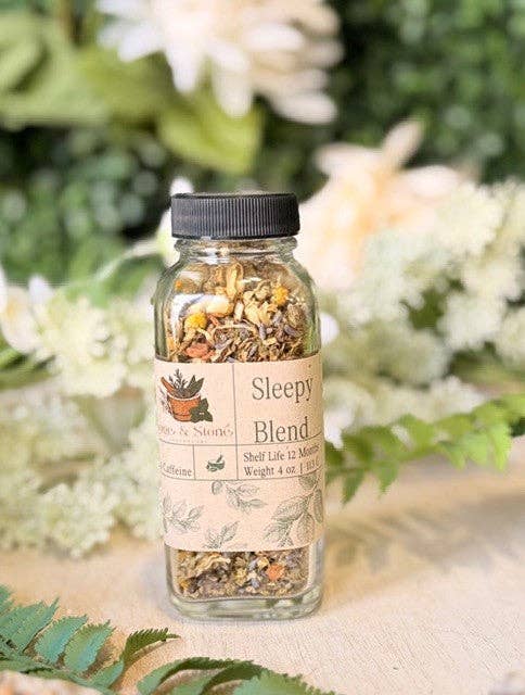 Sleepy Blend Herbal Tea: 8 oz Glass Jar