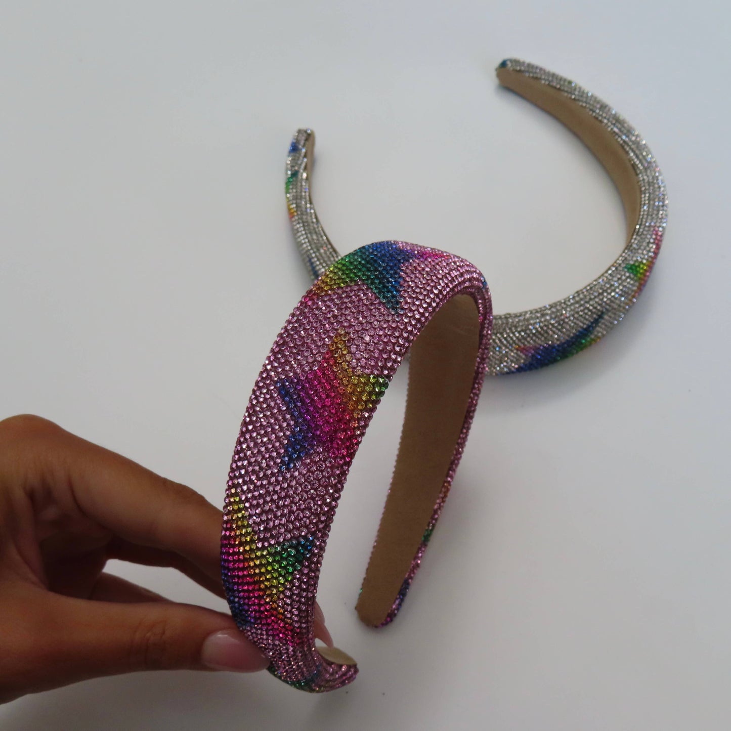 Rhinestone Star Headband: Silver