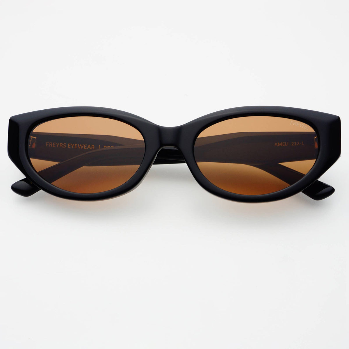 Ameli Acetate Cat-Eye Sunglasses : Black