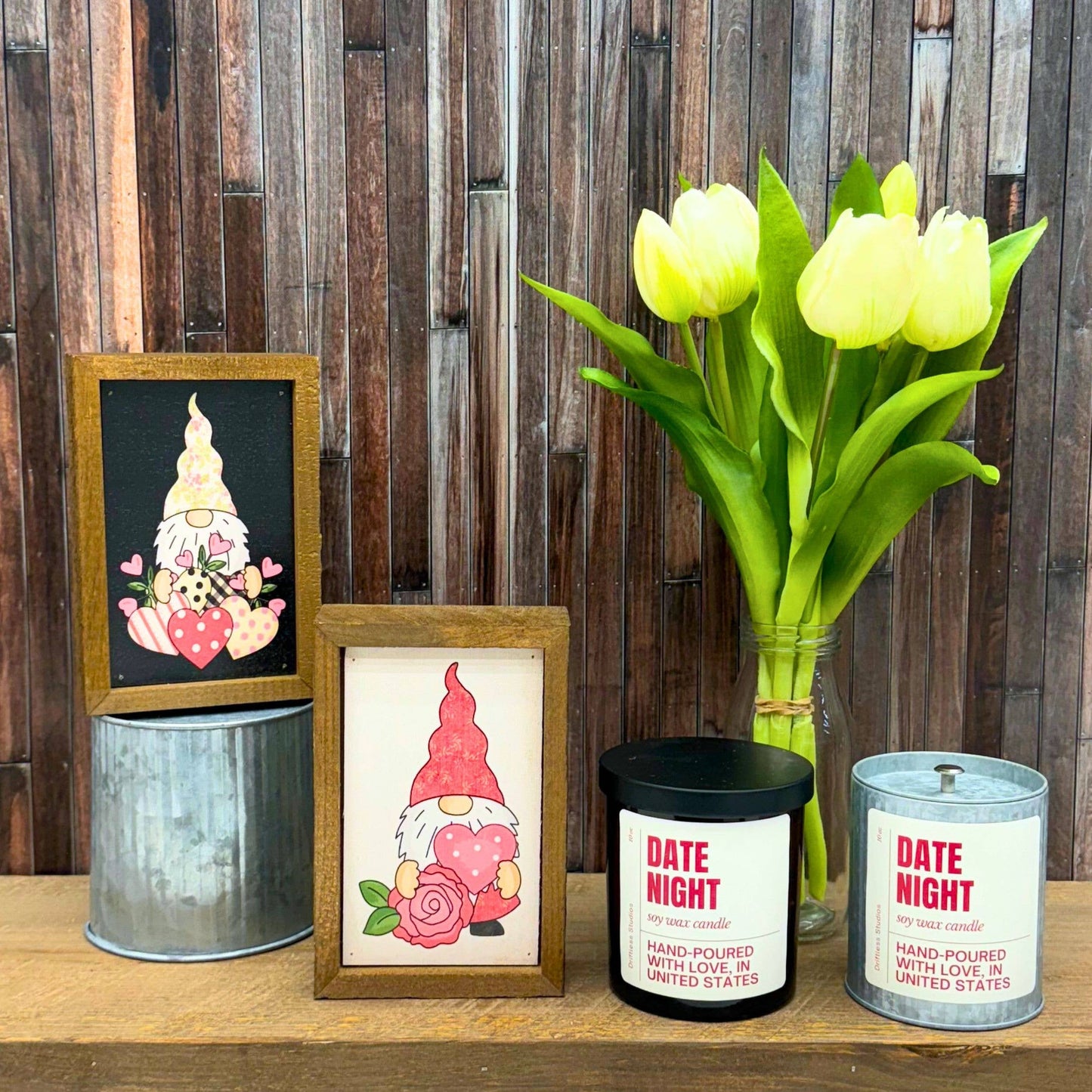 Date Night Valentines Day Farmhouse Soy Candles - Home Decor