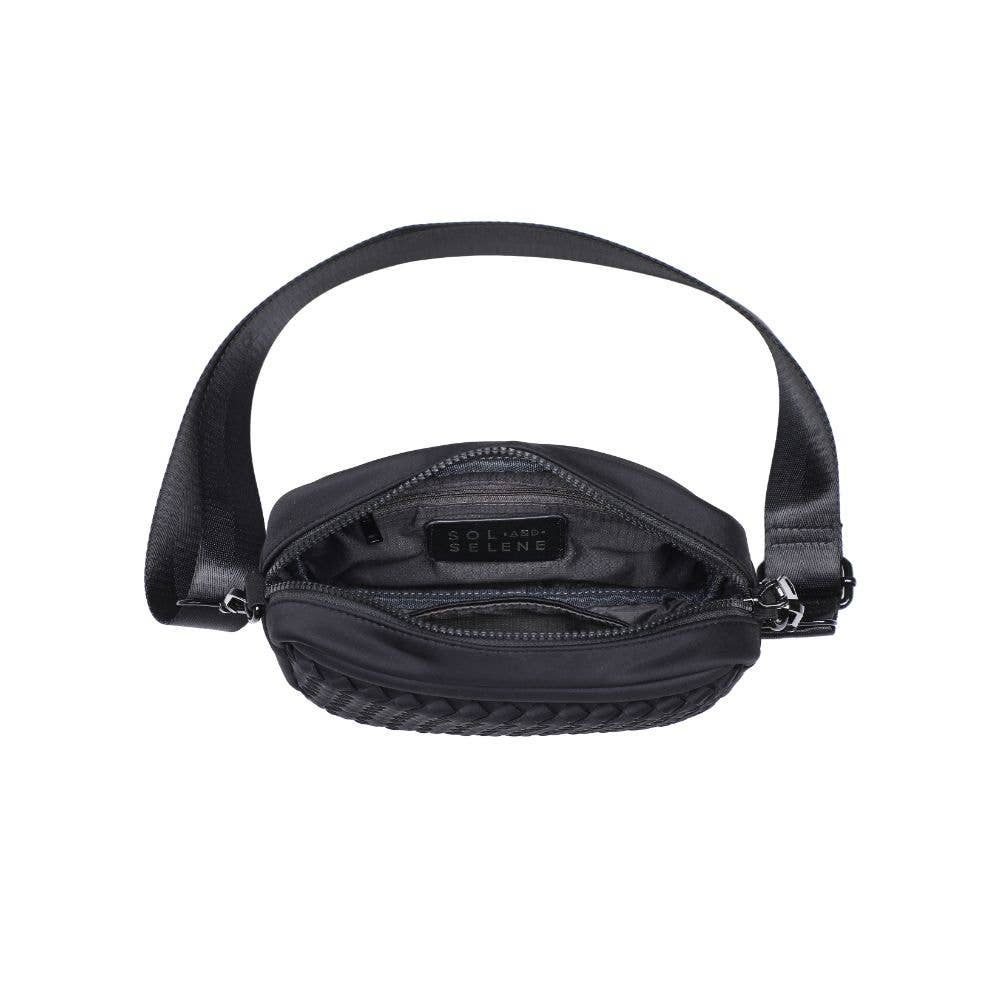 Inspiration Woven Neoprene Crossbody: Black