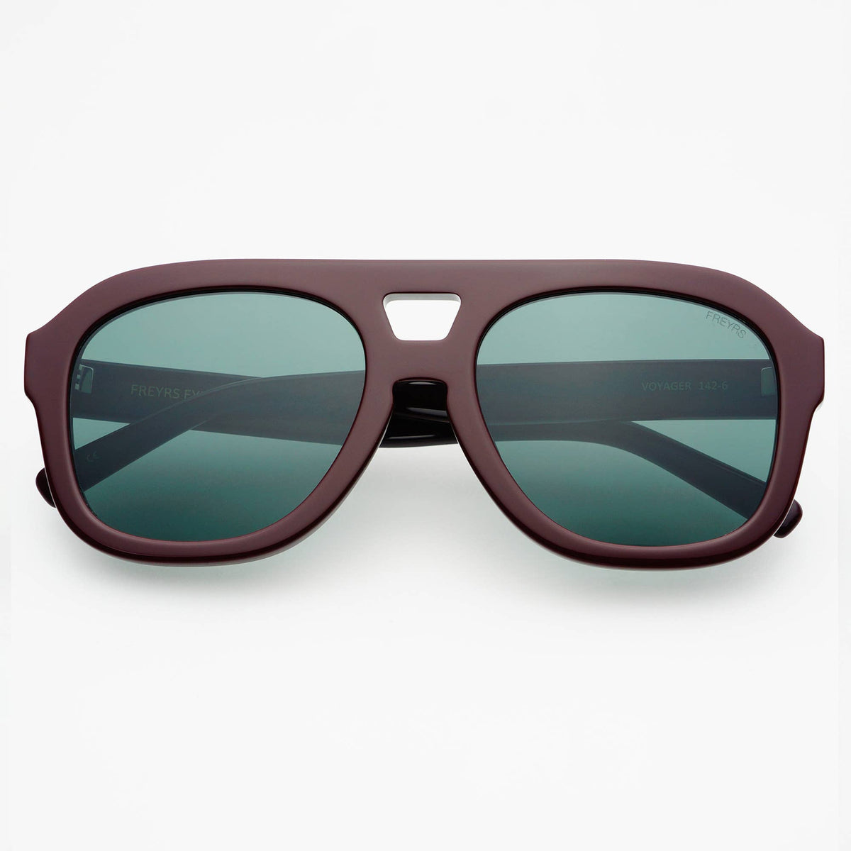 Voyager Acetate Oversized Aviator Sunglasses : Burgundy