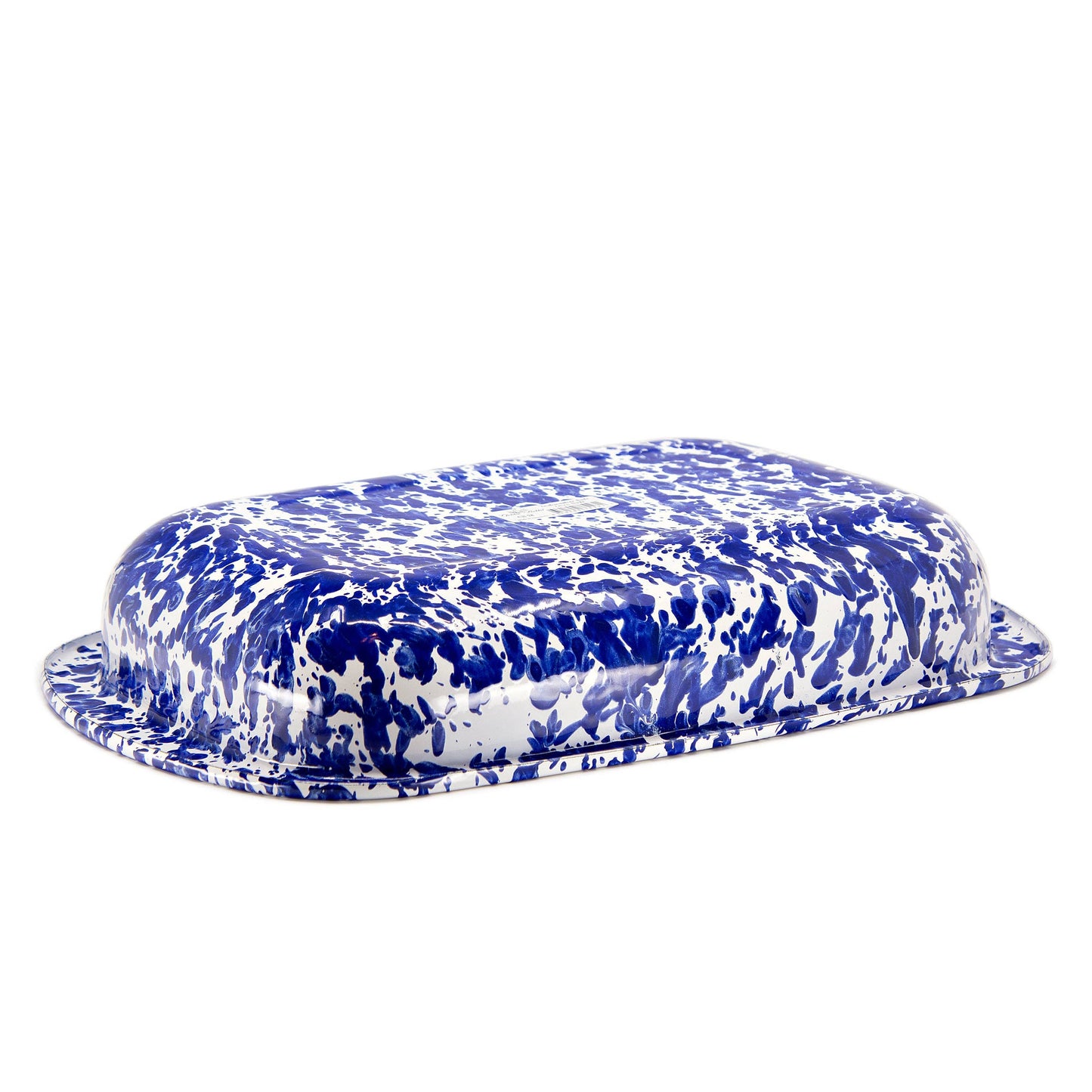 Golden Rabbit Enamelware Swirl Baking Pan: Cobalt Swirl