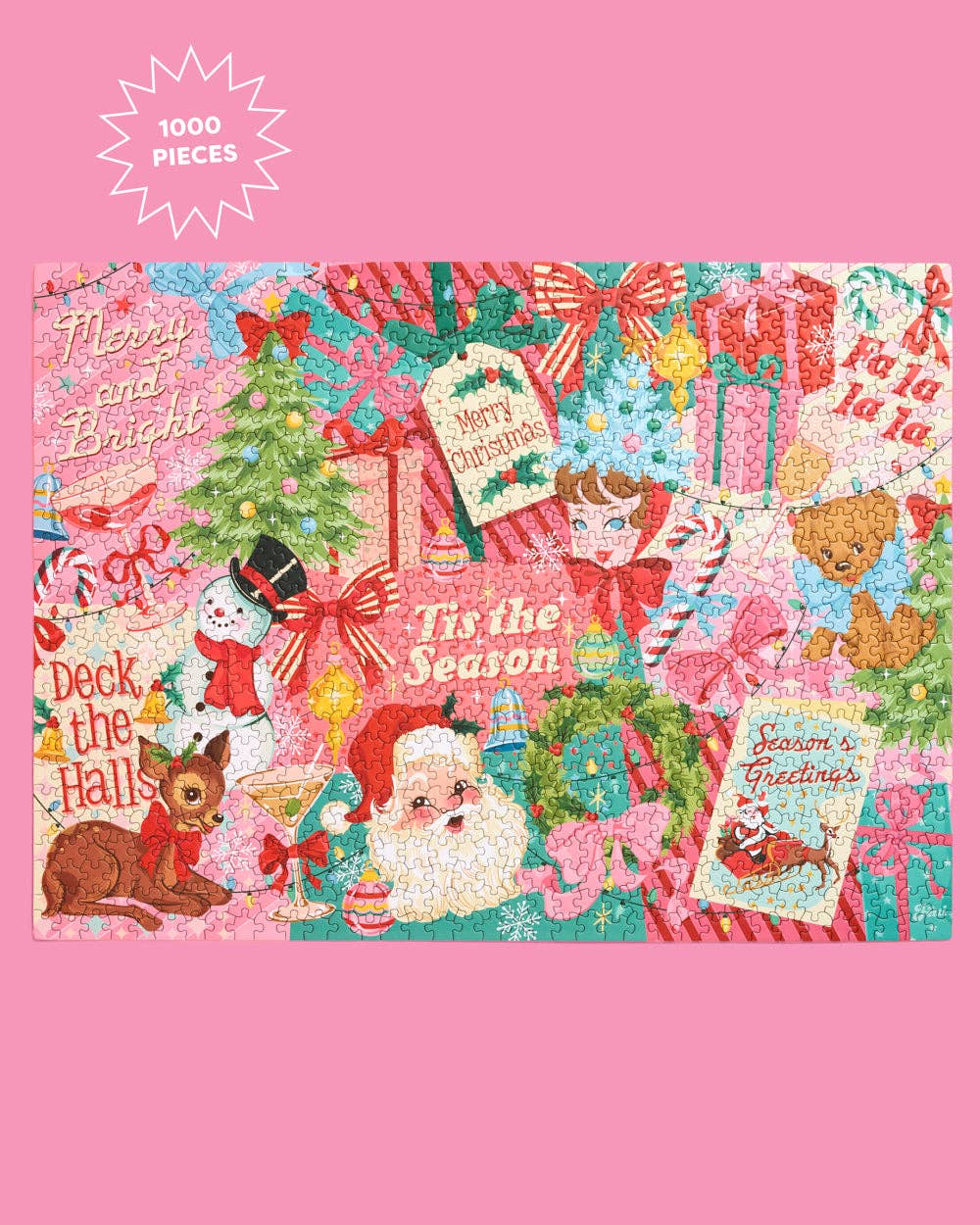 Pinkmas Jigsaw Puzzle - 1000 pc - Christmas game