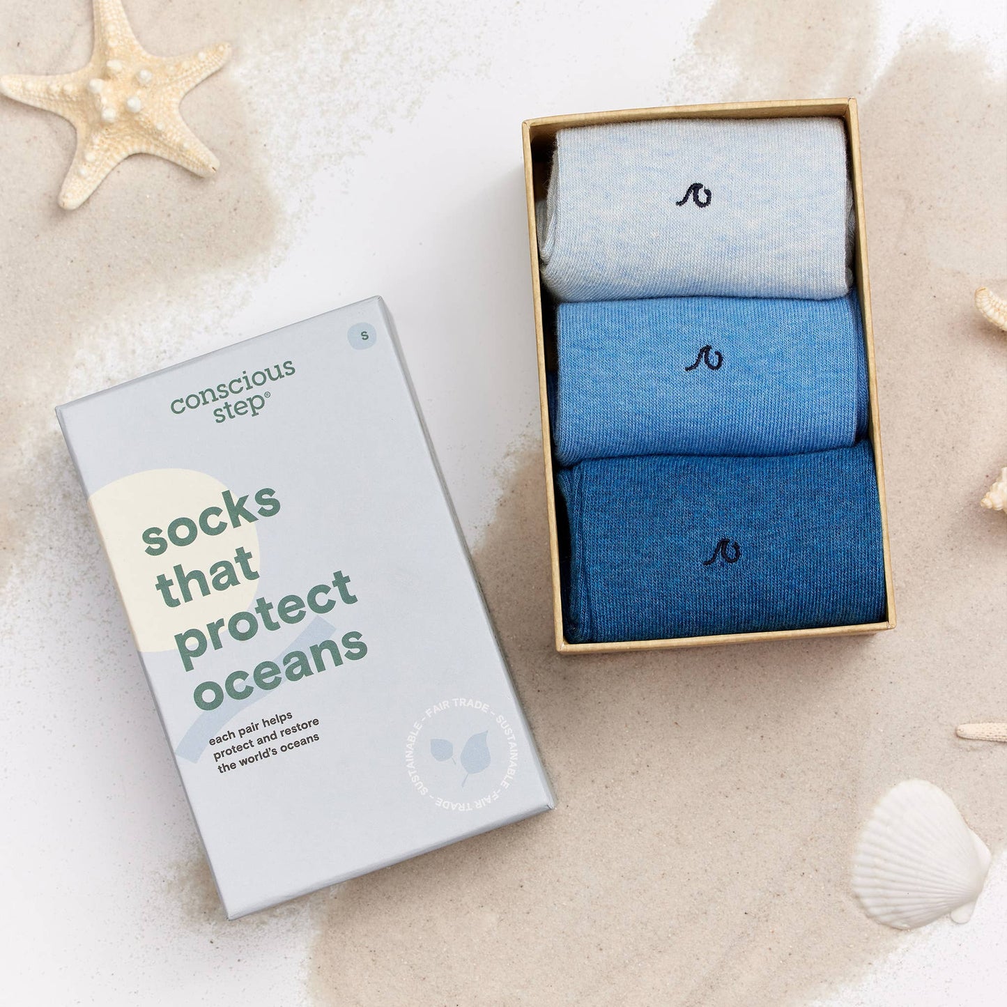 Boxed Set Socks that Protect Oceans: Small