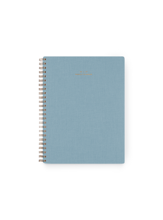 26-27 Weekly Grid Planner: Chambray Blue / None