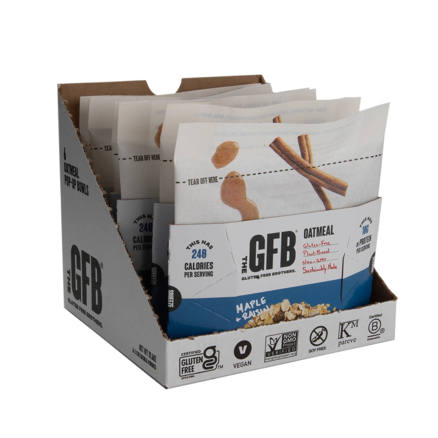 Maple Raisin Gluten Free Protein Oatmeal Pop-Up Cup