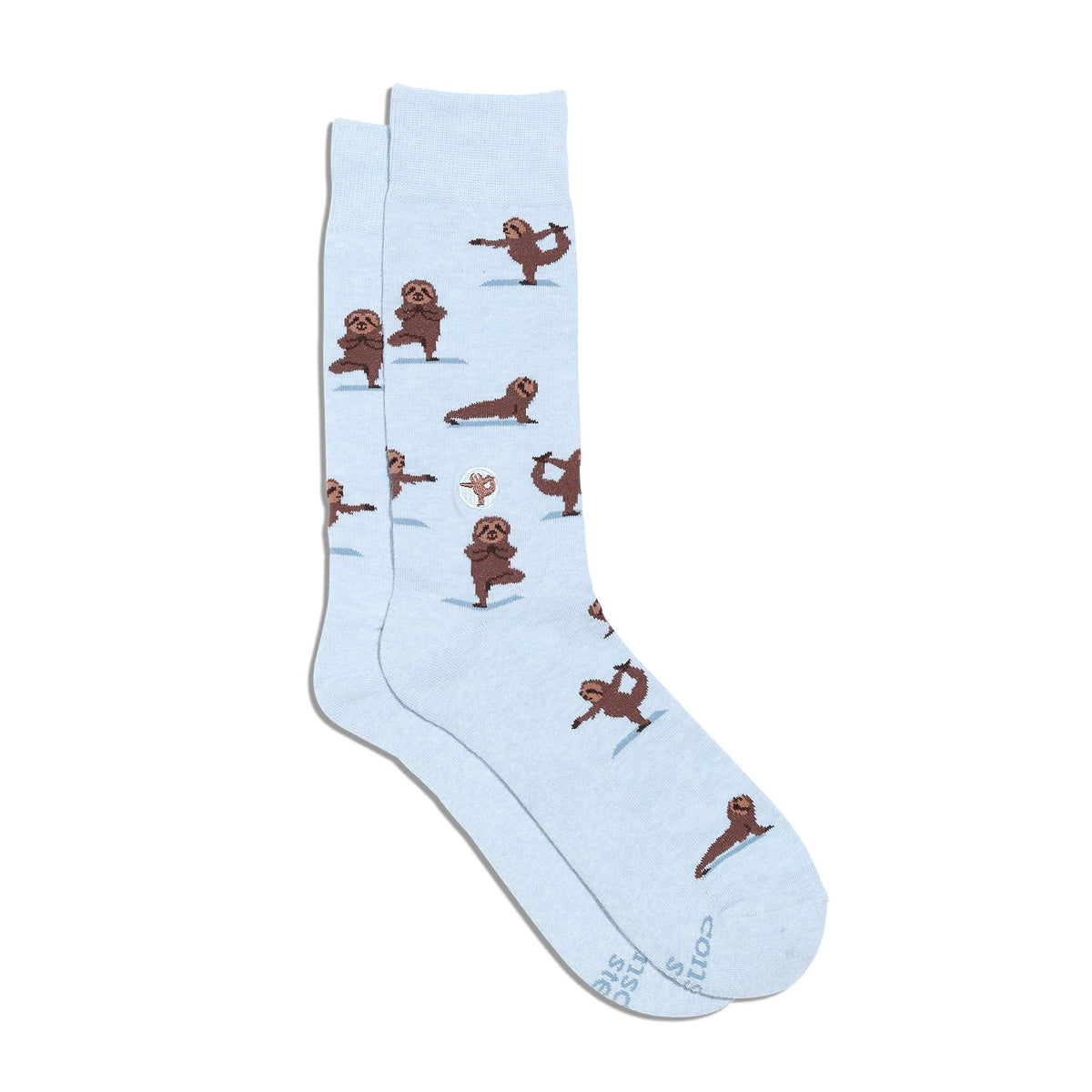 Socks that Support Mental Health | Blue Sloths: Medium