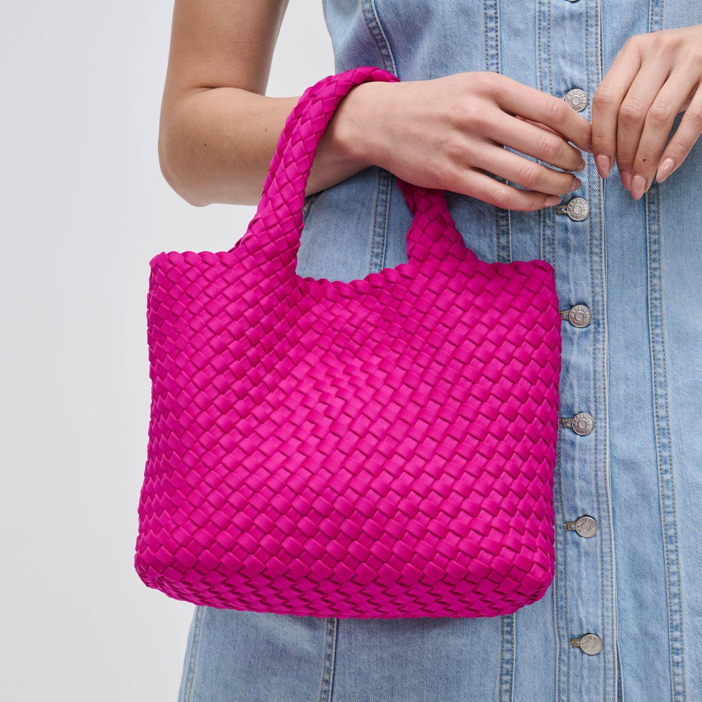 Sky's The Limit Small Woven Neoprene Crossbody: Black