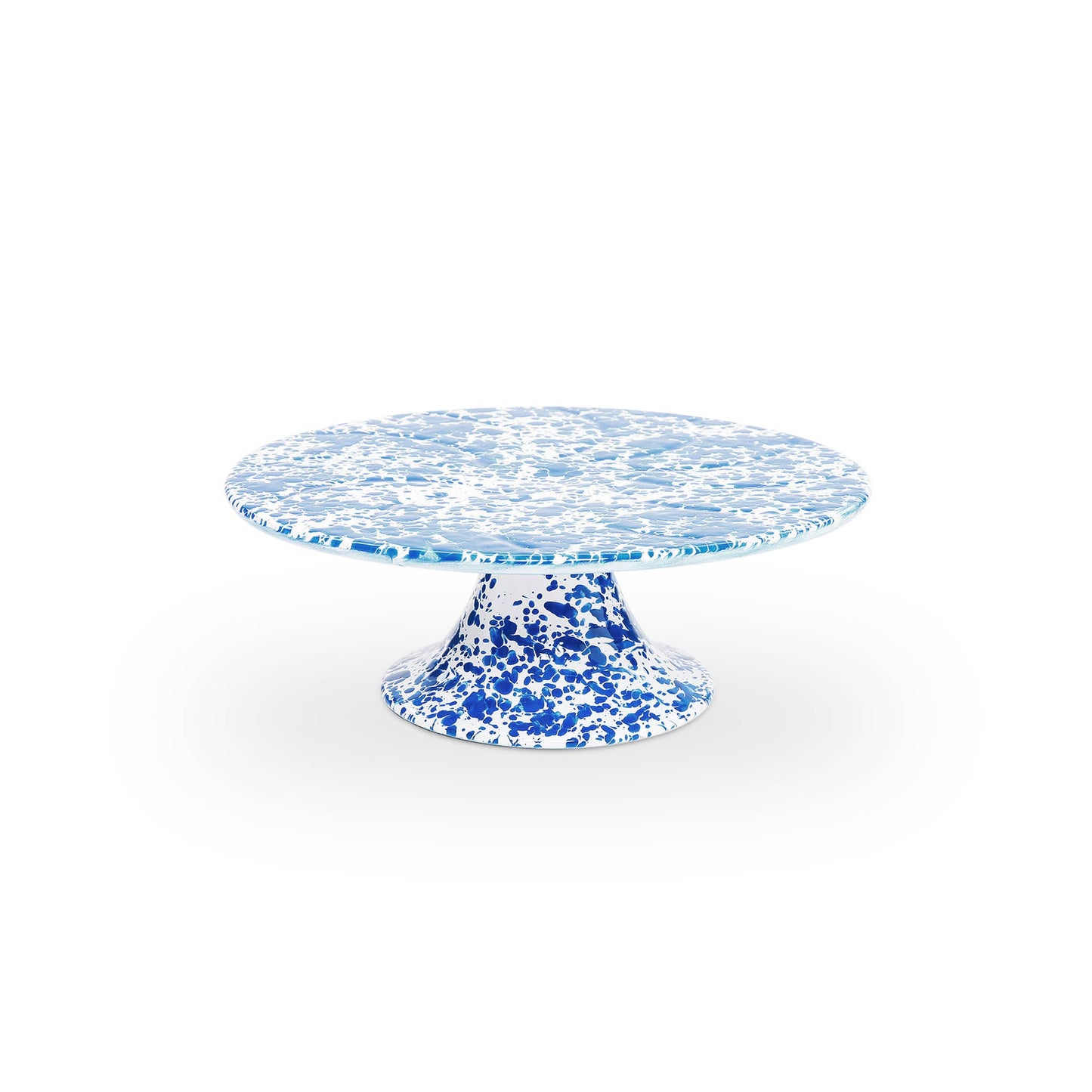 Splatter Enamelware Cake Stand: Blue Splatter