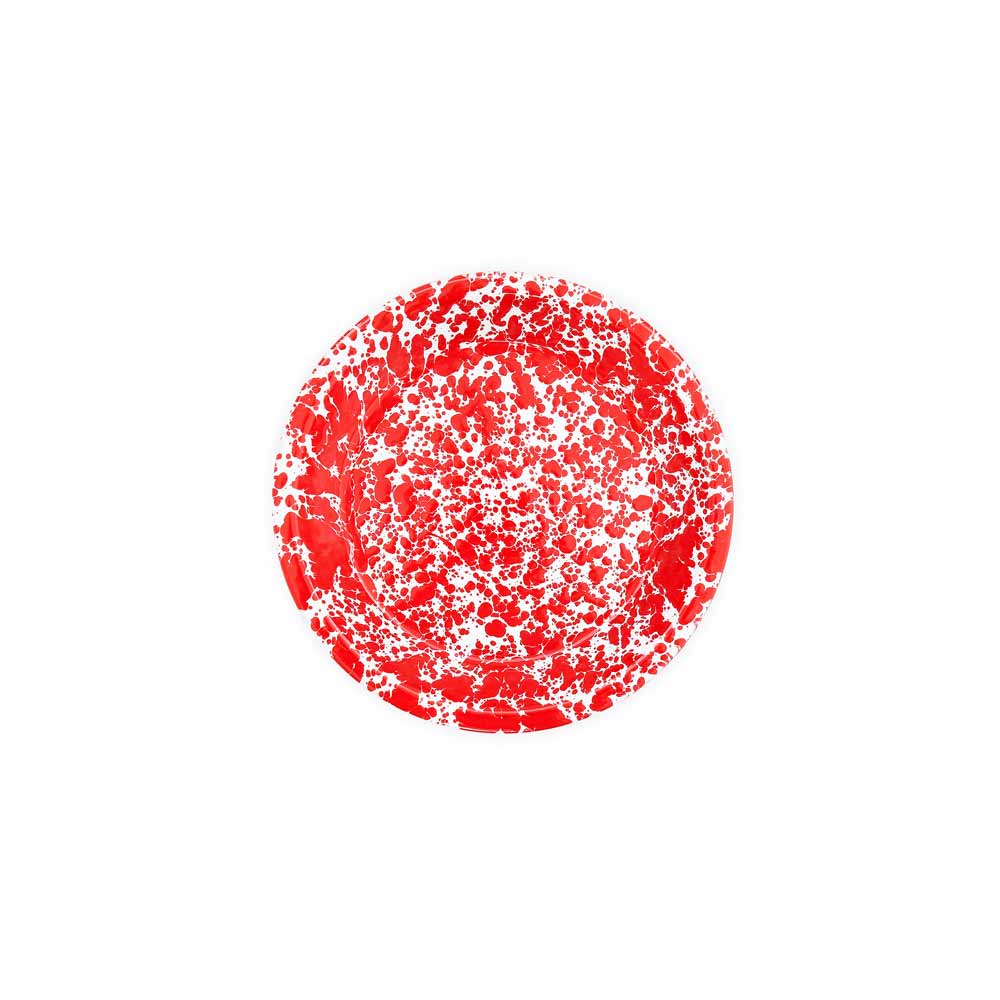 Splatter Enamelware Pie Plate: Red Splatter