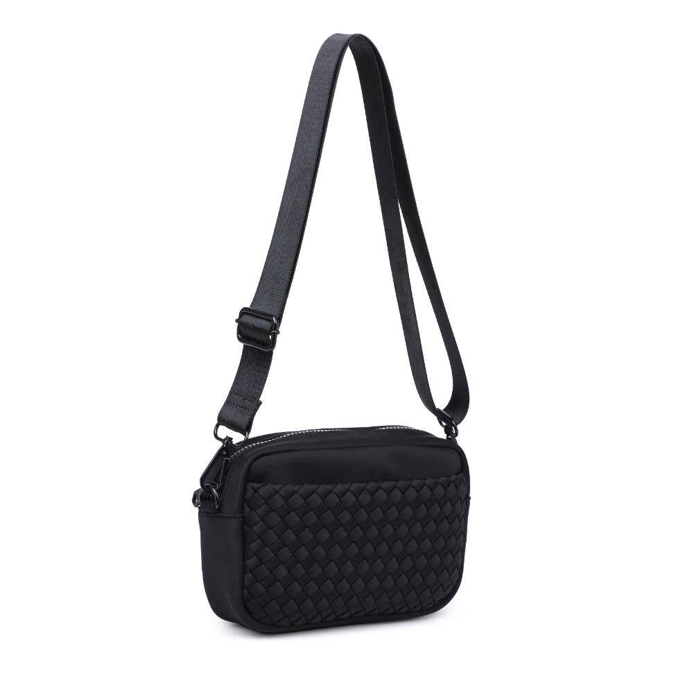 Inspiration Woven Neoprene Crossbody: Black